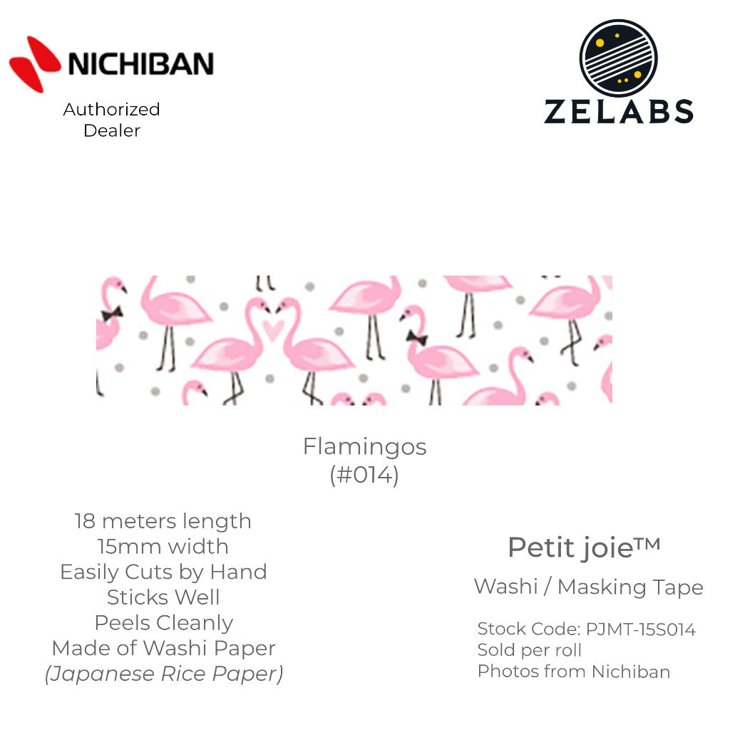 Nichiban Petit Joie Decorative Masking Tape / Washi Tape (15mm x 18 meters) - PJMT-15S