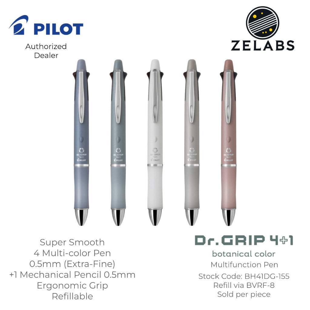 Pilot Dr. Grip 4+1 Multifunction Ballpoint Pen with Mechanical Pencil - BH41DG-155 - 0.5mm