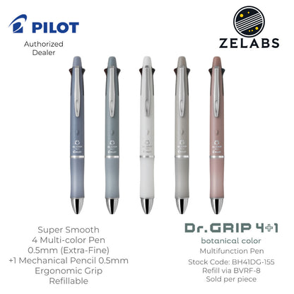 Pilot Dr. Grip 4+1 Multifunction Ballpoint Pen with Mechanical Pencil - BH41DG-155 - 0.5mm