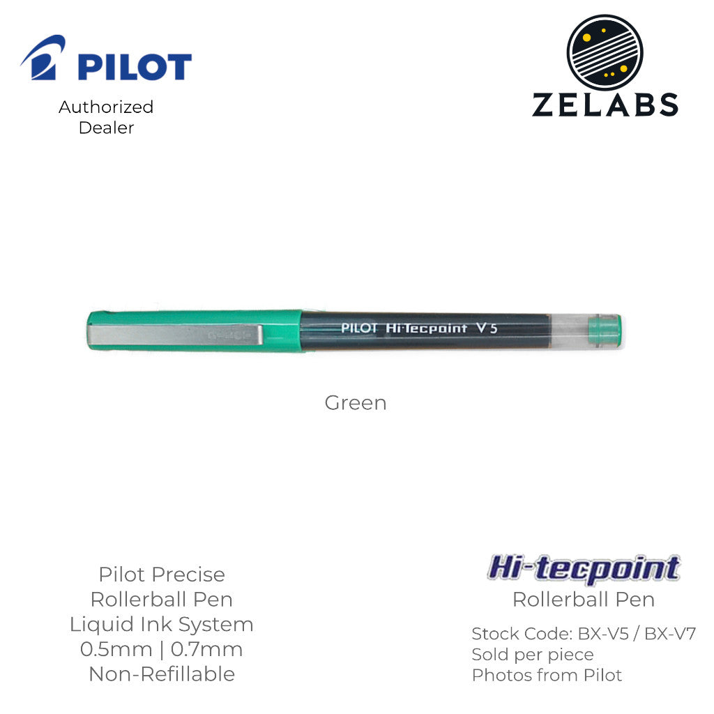 Pilot Hi-Tecpoint V / Precise Capped Rollerball Pen - BX-V5 | BX-V7 - 0.5mm | 0.7mm