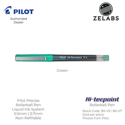 Pilot Hi-Tecpoint V / Precise Capped Rollerball Pen - BX-V5 | BX-V7 - 0.5mm | 0.7mm