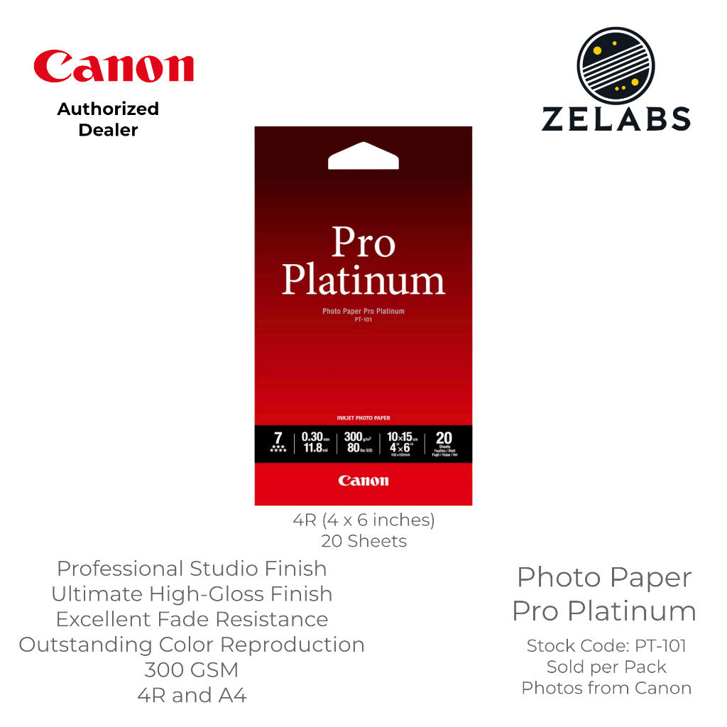 Canon PT-101 Photo Paper Pro Platinum - 4R | A4  - 300 GSM