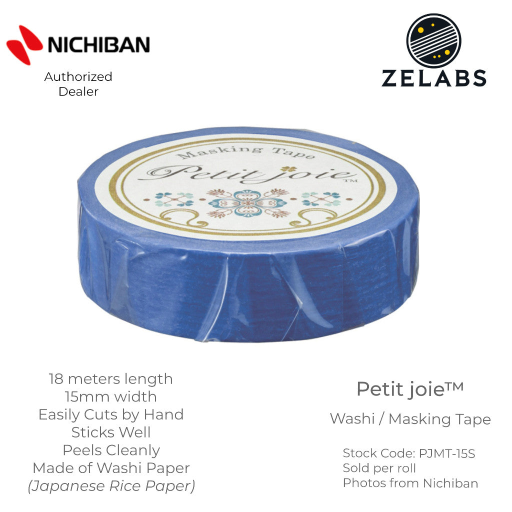 Nichiban Petit Joie Decorative Masking Tape / Washi Tape (15mm x 18 meters) - PJMT-15S