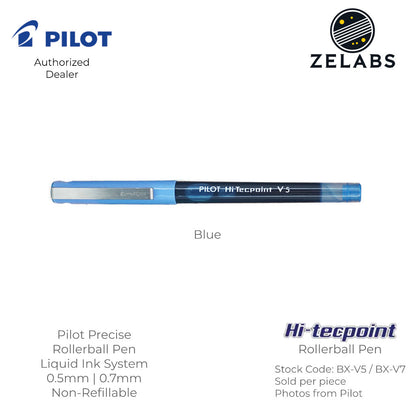 Pilot Hi-Tecpoint V / Precise Capped Rollerball Pen - BX-V5 | BX-V7 - 0.5mm | 0.7mm