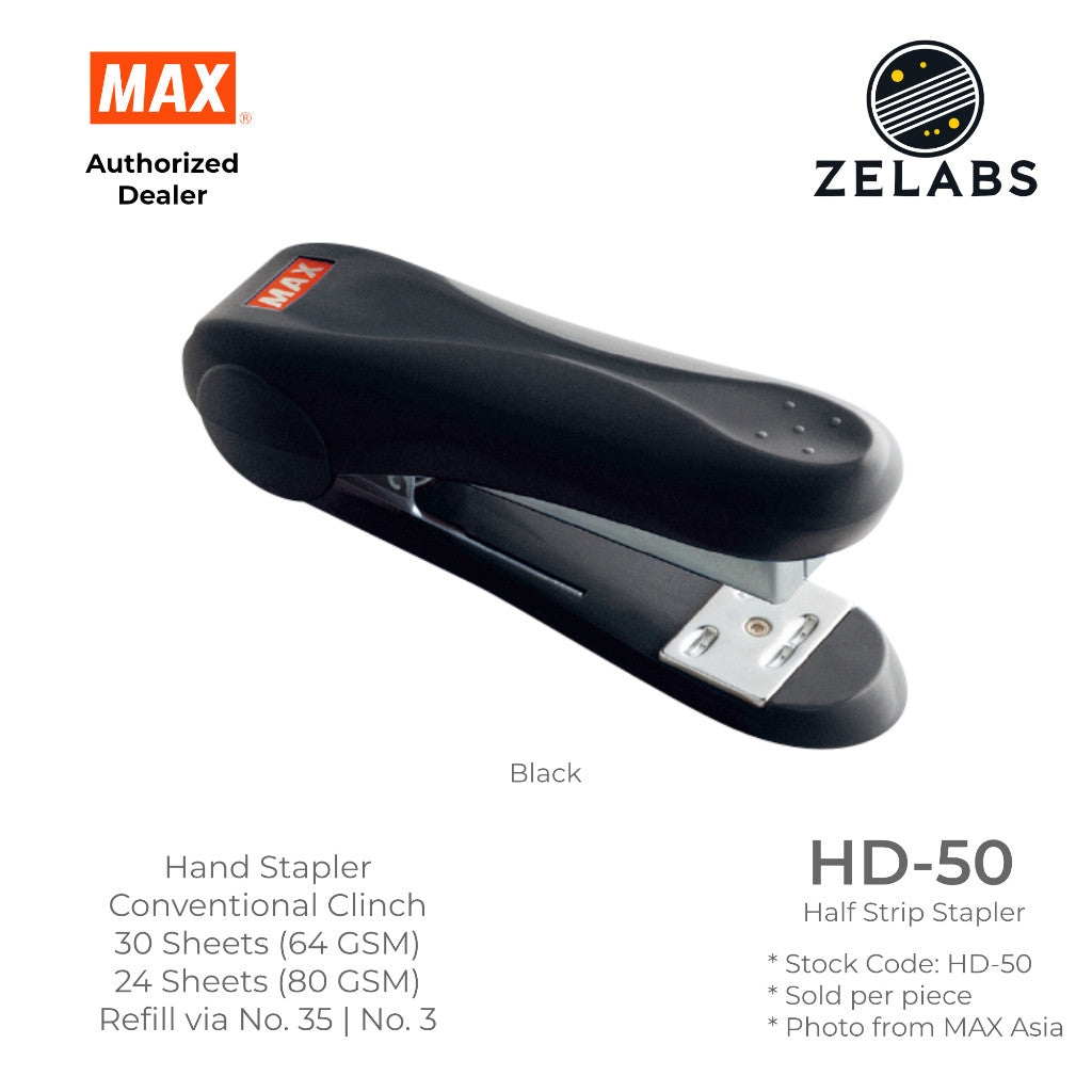 MAX HD-50 Half-Strip Stapler - Conventional Clinch (Refill by No.35 Staples)