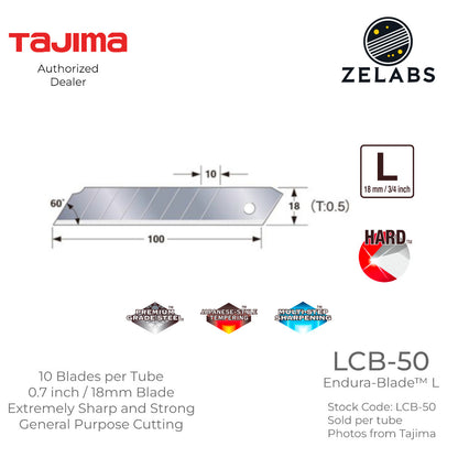 Tajima Endura Spare Blade - Refills - LCB-30 | LCB-50 - 9mm | 18mm Blades