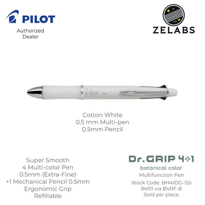 Pilot Dr. Grip 4+1 Multifunction Ballpoint Pen with Mechanical Pencil - BH41DG-155 - 0.5mm