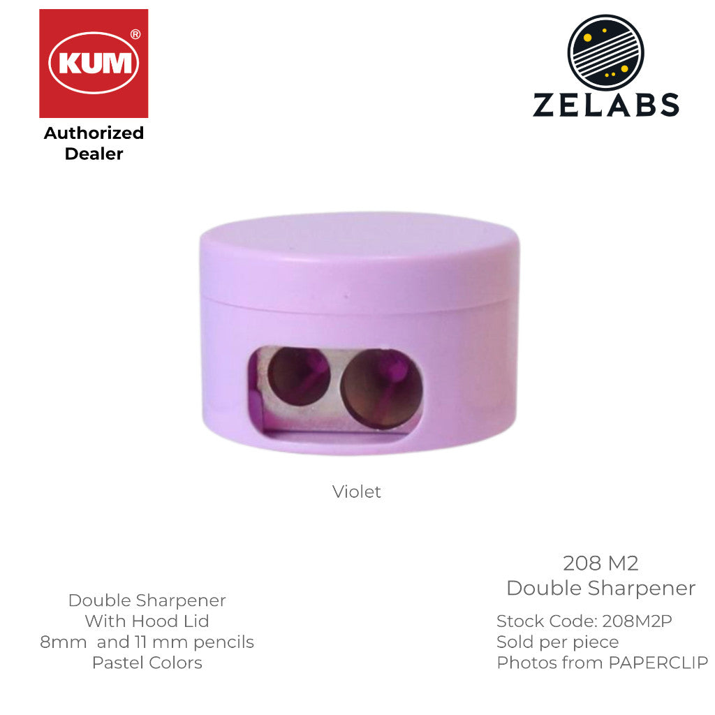 Kum Double Sharpener 208 M2 - Pastel Colors - 8mm | 11mm