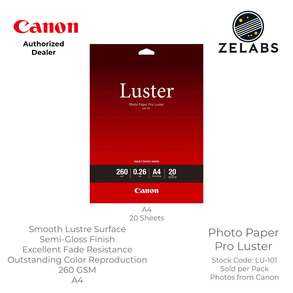 Canon LU-101 Photo Paper Pro Luster - A4  - 260 GSM