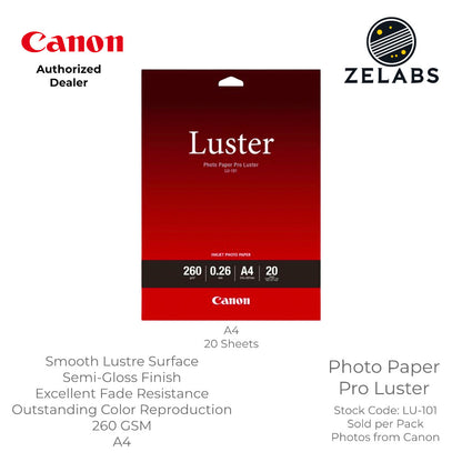 Canon LU-101 Photo Paper Pro Luster - A4  - 260 GSM