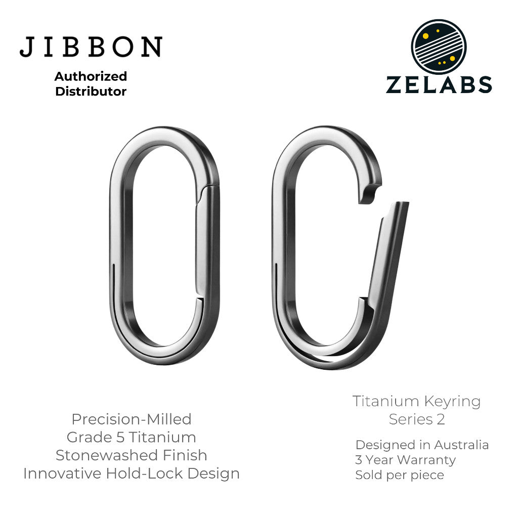 Jibbon Titanium Keyring Series 2 - Titanium | PVD Black