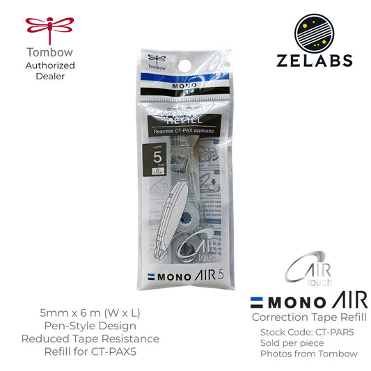 Tombow MONO AIR 5 Touch Pen Type Correction Tape Refill - CT-PAR5 - 5mm x 6m