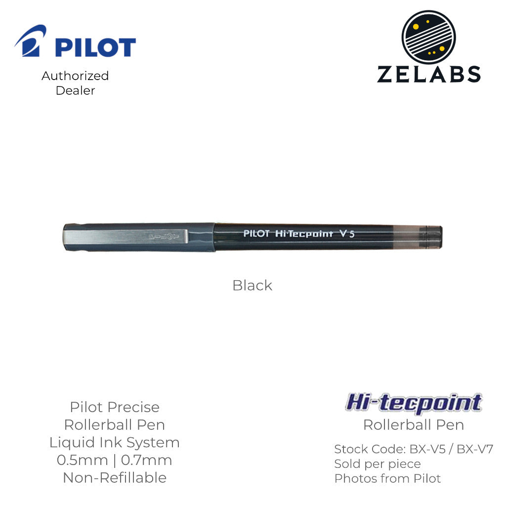 Pilot Hi-Tecpoint V / Precise Capped Rollerball Pen - BX-V5 | BX-V7 - 0.5mm | 0.7mm