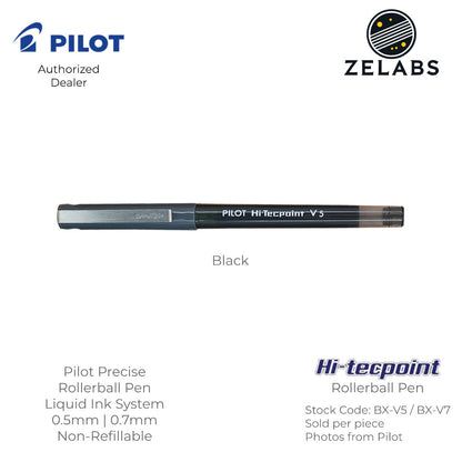 Pilot Hi-Tecpoint V / Precise Capped Rollerball Pen - BX-V5 | BX-V7 - 0.5mm | 0.7mm